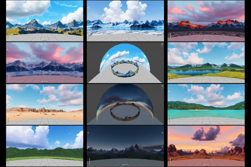 360 Landscapes Environment and Skies