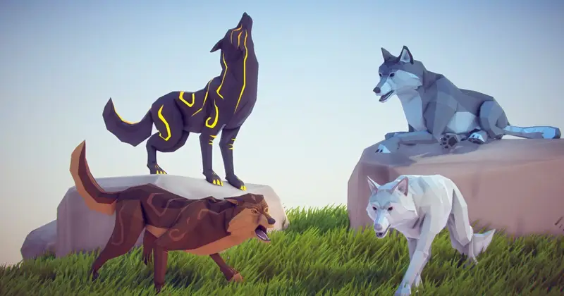 Poly Art: Wolf