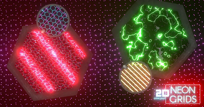 2D Neon Grids